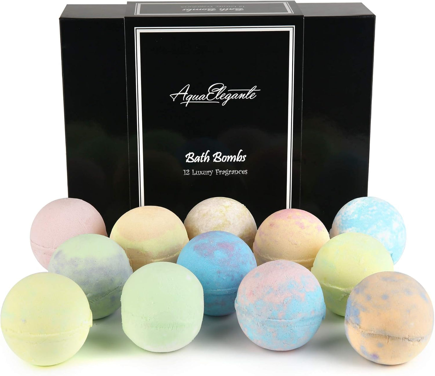 Luxury Bath Bombs Gift Set - 12 Large Vegan Bath Bombs with Essential Oils & Shea Butter | Moisturizing Spa Treat for Women