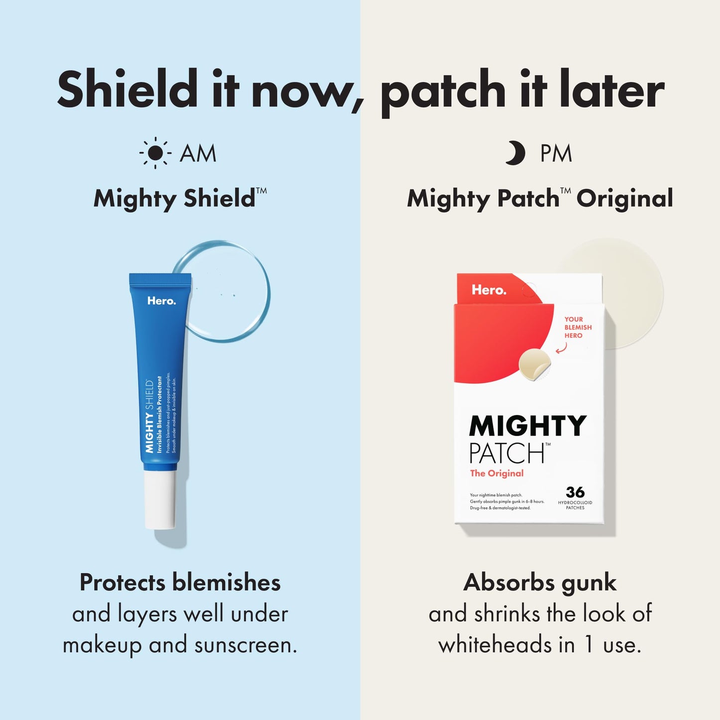 HERO COSMETICS Mighty Shield™ Liquid Patch Invisible Blemish Protectant for Pimples, Zits, and Blemish Wounds. Fast-Drying and Protects Blemishes from Makeup, Sunscreen