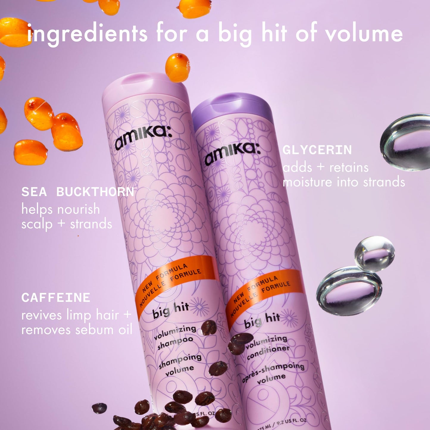 amika big hit volumizing conditioner, 275ml