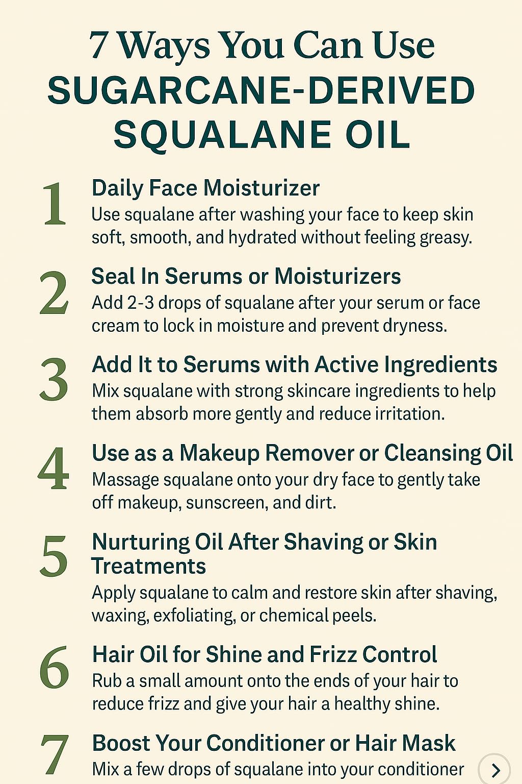 TruReliv Squalane 100% Pure Plant Derived Face Oil 2 Fl Oz All Natural, Hydrates Nourish Moisturize Skin Face Body and Hair for All Skin Types