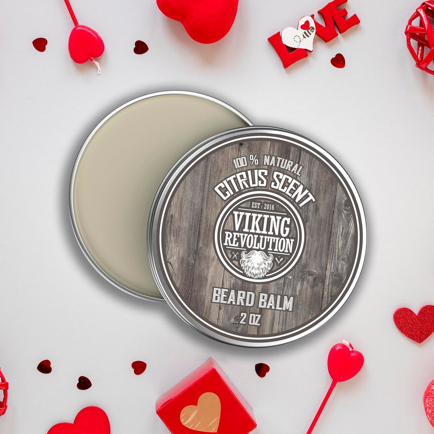 Viking Revolution BEST DEAL Beard Balm with Argan Oil & Mango Butter - Styles, Strengthens & Softens Beards & Mustaches - Citrus Scent Leave in Conditioner Wax for Men