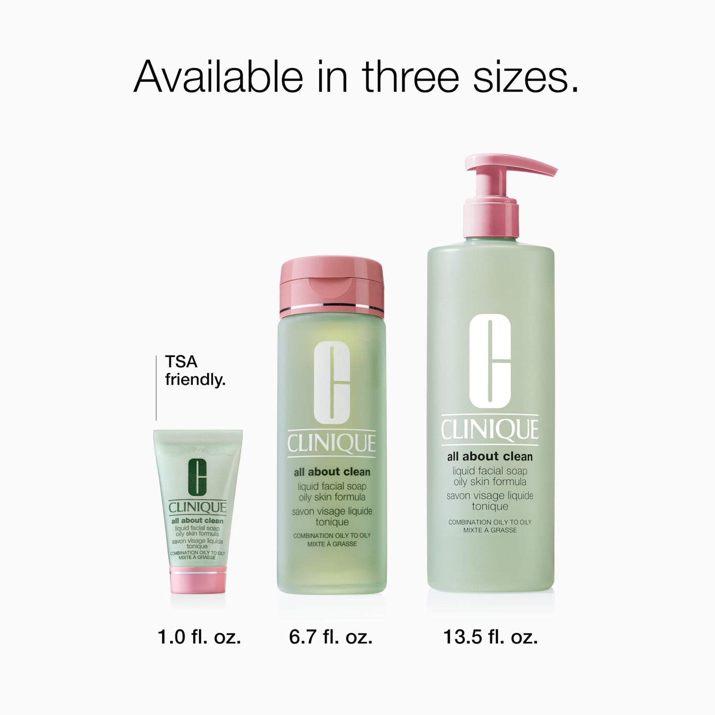 Clinique All About Clean Liquid Facial Soap | Gentle Face Cleanser For Oily Skin | Type 3 & 4 Face Wash | Step 1 in 3-Step Skin Care Routine, 13.5 Fl Oz