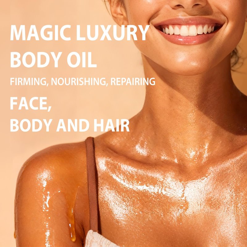 CHEOKINGBA Body Firming Oil: Fast Absorbing Firming & Hydrating Skin Care with Jojoba, Grapeseed & Geranium Oils, Vitamin E | 3.4 Fl Oz Moisturizing Treatment Oil for Tightening After Shower