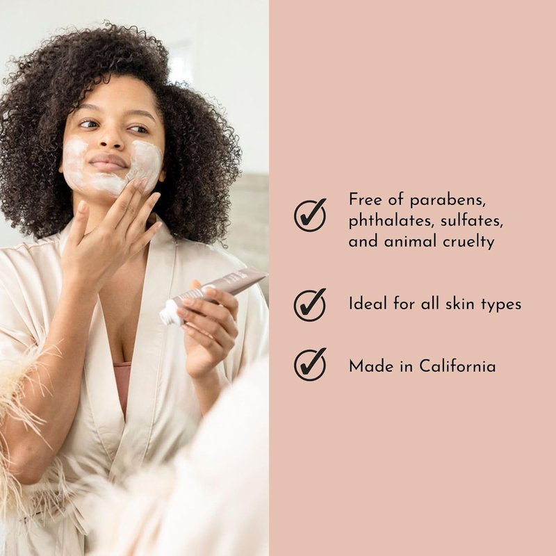 Clear Skin Clay Mask - Deep Pore Cleansing Sulfur Formula | Pore Minimizer & Oil Reducer for Sensitive Skin | 3.5 fl oz