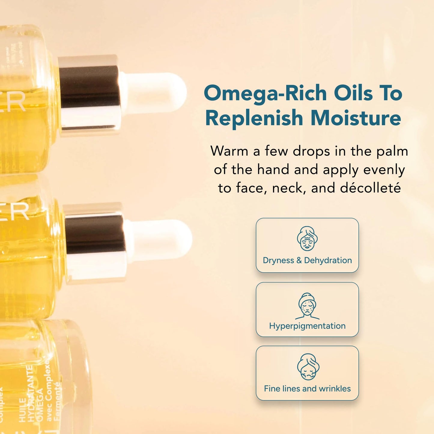 Lancer Skincare Omega Hydrating Face Oil | Facial Moisturizer and Serum for Aging Skin | 10% Ferment Complex and Turmeric | Moisturizer for Face | 1 fl oz