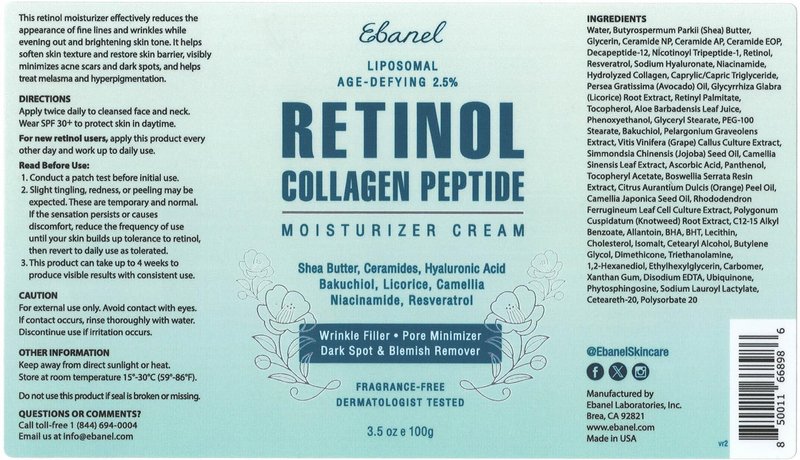 Ebanel Bundle of 40% Urea Cream 4.6 Oz, and 2.5% Retinol Moisturizer