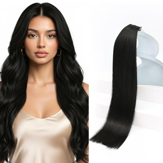 Sunny Hair Natural Black Tape in Hair Extensions Human Hair