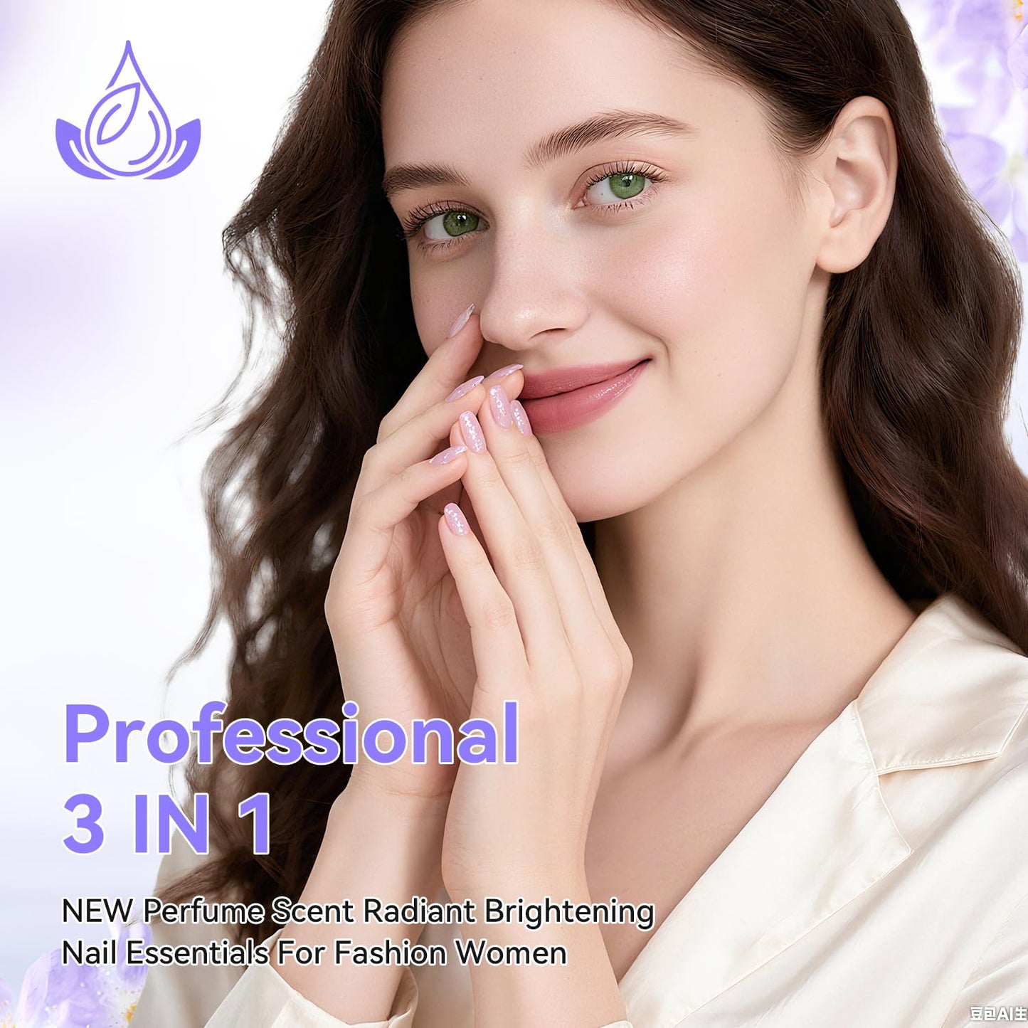 OpenLive Perfume Nail Strengthener Quick Dry Nail Polish Strong Repairs Damaged Nail Hardener Long Lasting Shine for Nail 16.5ml