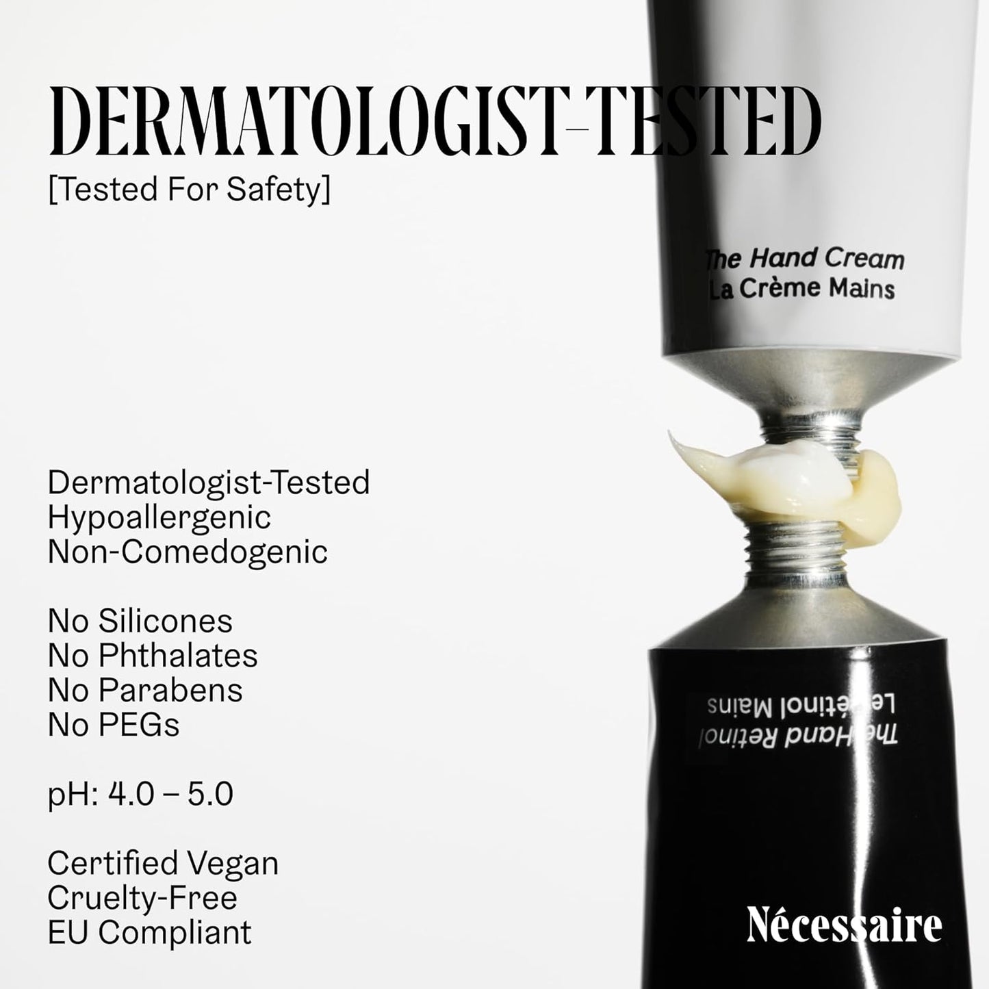 Nécessaire Hand Retinol Serum - Anti-Aging Treatment for Wrinkles & Spots | 0.25% Pure Retinol, 5% AHA, 2.2 fl oz