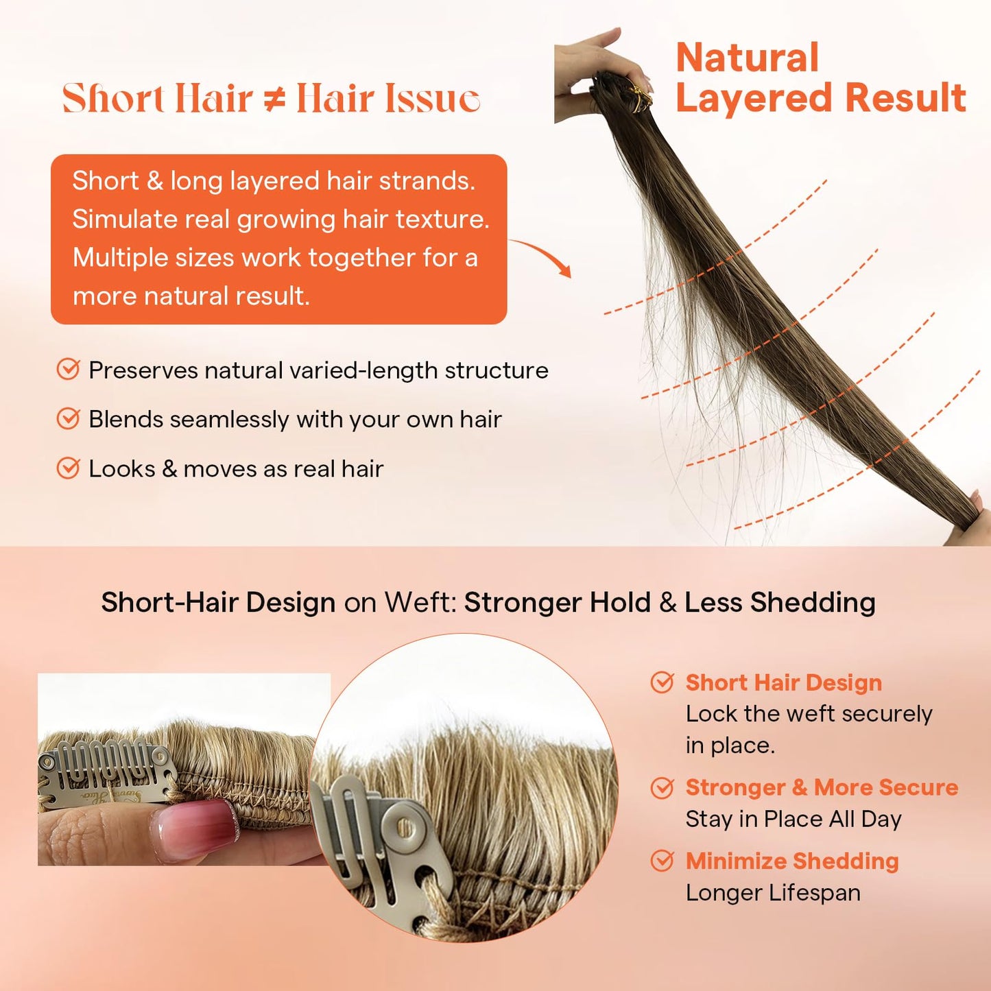 Sunny Hair Clip in Hair Extensions Real Human Hair 85g Remy Hair Clip in Extensions for Women Human Hair Extensions Dark Golden Blonde Highlights Light Blonde 12 Inch