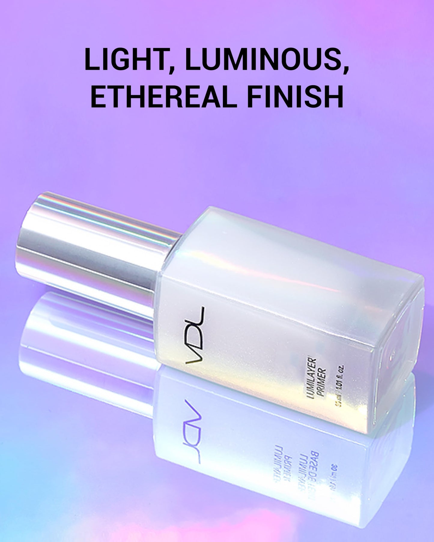 VDL Lumilayer Primer (Glowy Finish, 1.01fl oz) - Illuminating Pearl Makeup Base for Glowing Skin. Korean Makeup. Hydrating Radiance