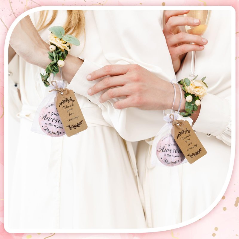 100 Sets 2.76" Inspirational Compact Mirrors Bulk Mother's Day Appreciation Gifts Small Pink Pocket Purse Makeup Mirror Souvenir Bag for Stuffer Items Women Graduation Quinceanera Employee (Awesome)