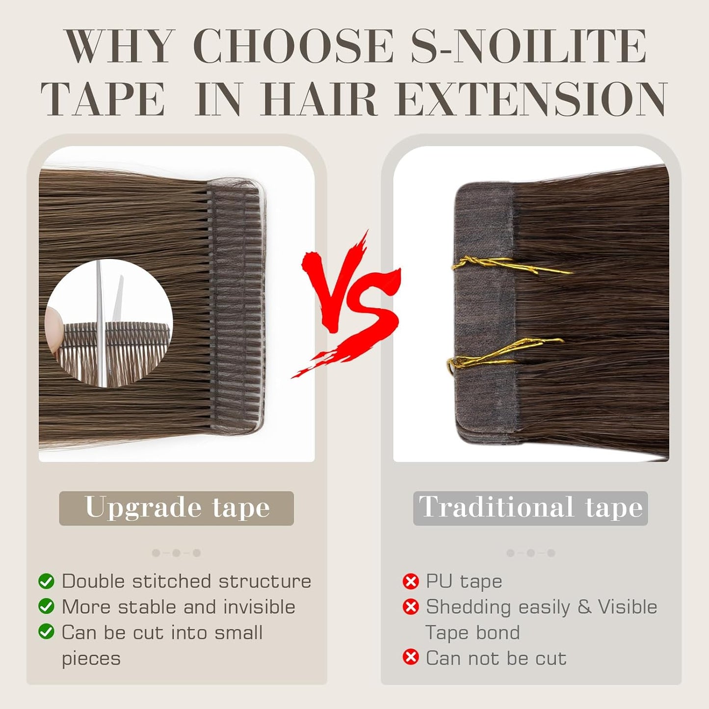 Tape In Hair Extensions - 18 Inch Human Hair, Seamless & Invisible | 50g, 20pcs (#2 Dark Brown)