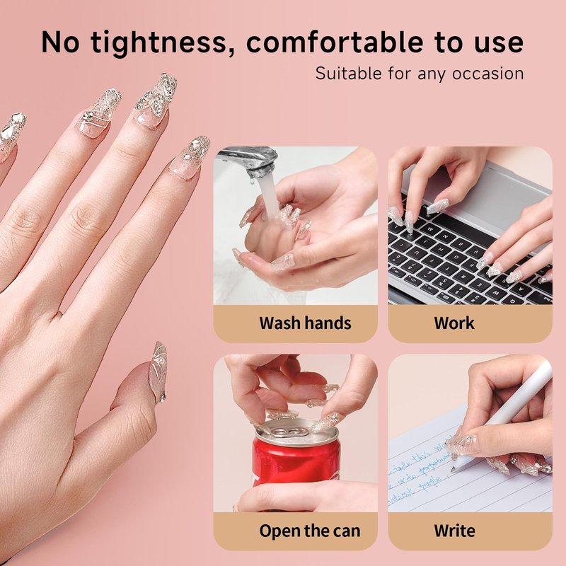 Gosojam Nail Glue 2-Pack – Fast-Drying, Long-Lasting Adhesive for Acrylic, Press-On & Gel Nails – Water-Resistant, No UV/LED Needed, 10g x 2 – Strong Bond, Gentle on Nails, Ideal for DIY & Salon Use
