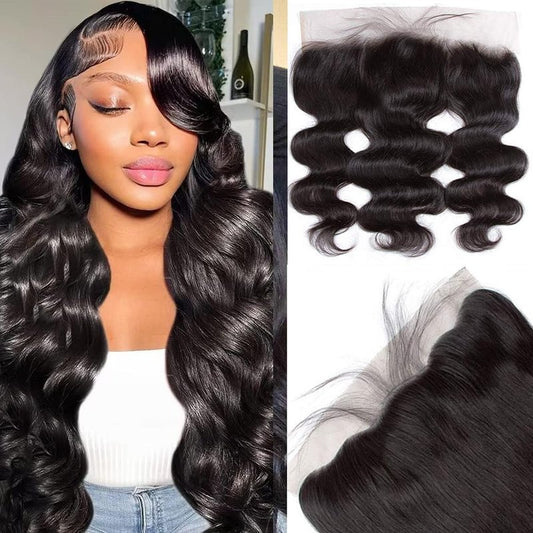 XSY 13x4 HD Lace Frontal Closure Ear To Ear Body Wave Virgin Brazilian Human Hair Invisible Clear HD Film Lace Frontal 14 Inch