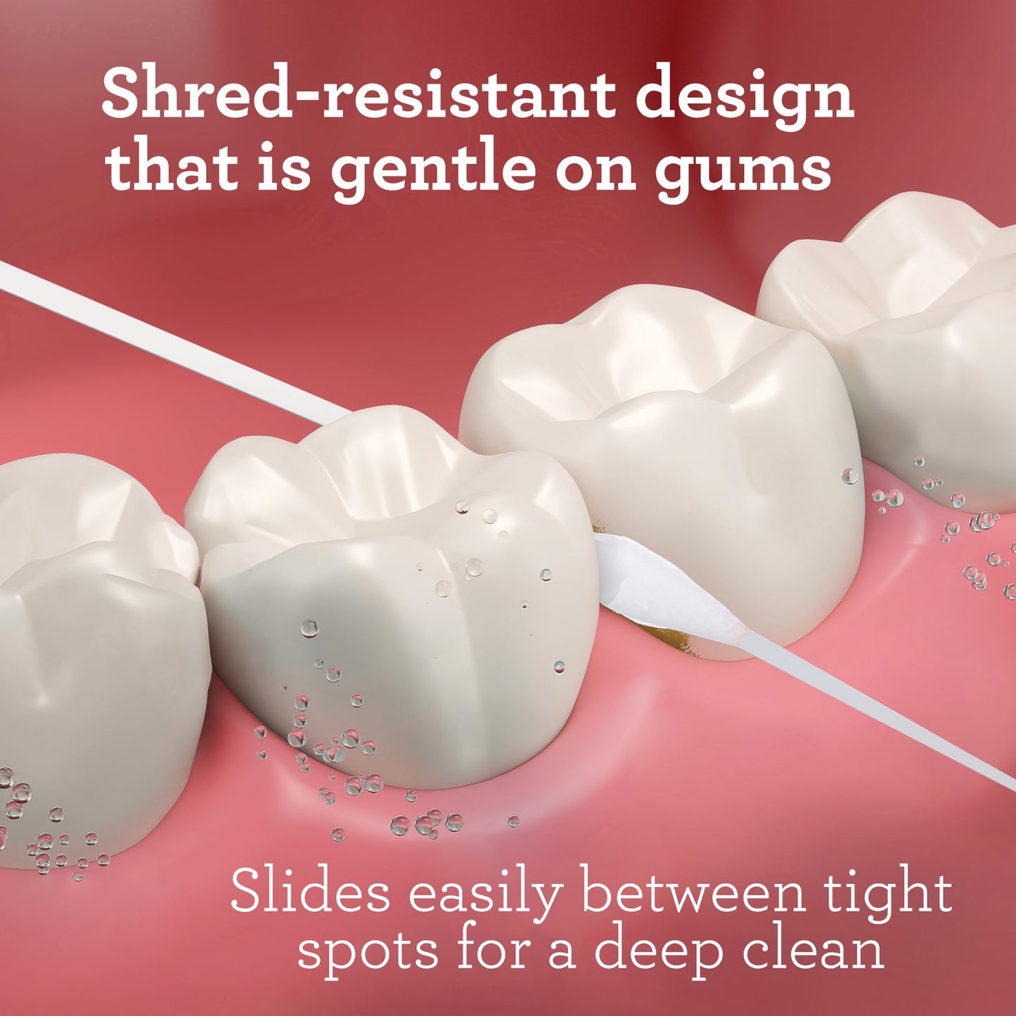 GuruNanda Expandable Waxed Dental Floss for Gentle, Deep Cleaning Wide Teeth Flossing