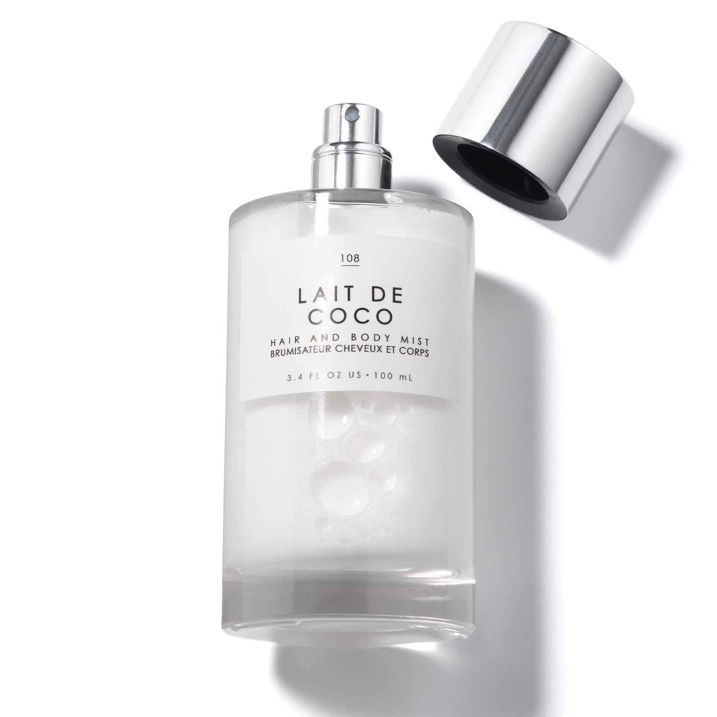Le Monde Gourmand Lait de Coco Hair & Body Spray Mist - Bergamot, Vanilla, Coconut Fragrance Notes- 3.4oz (100ml)