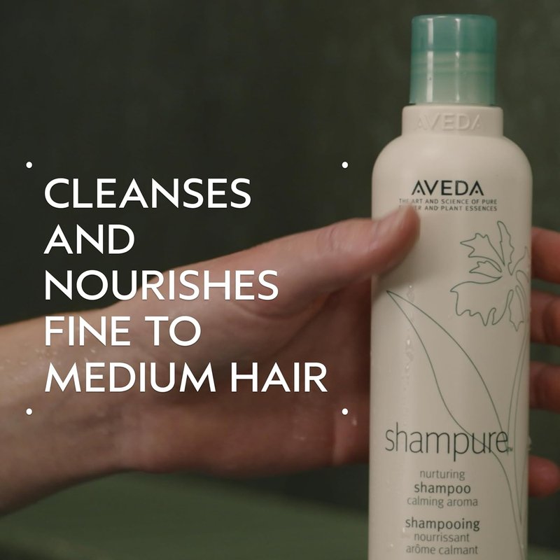 Aveda Shampure Nurturing Shampoo - Gentle Daily Cleanser for Fine to Medium Hair | 96% Naturally Derived | Calming Lavender & Ylang Ylang Aroma