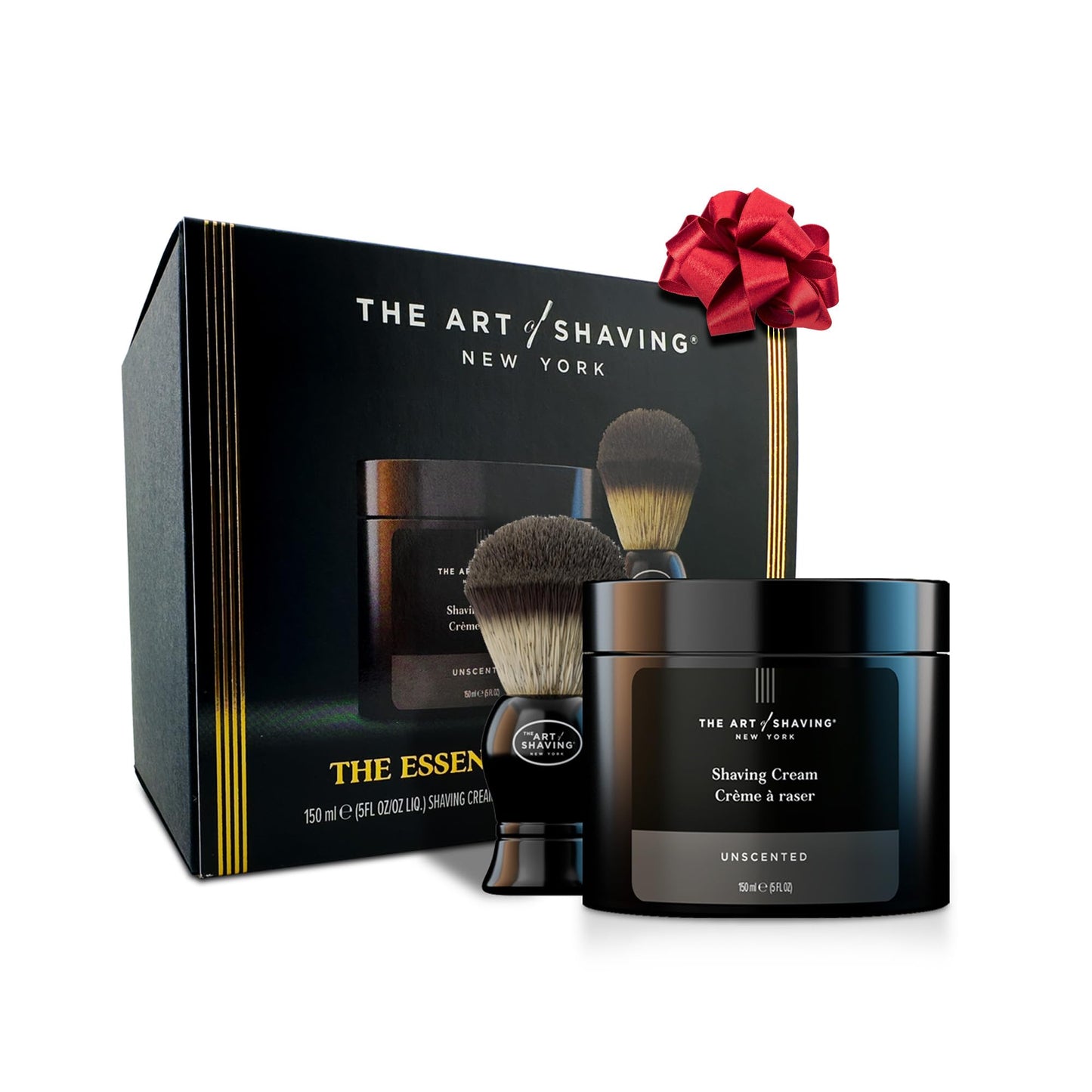 The Art of Shaving Icon Duo Kit – Unscented Shaving Cream (5 oz) and Shaving Brush – Prevents Shaving Burn for the Perfect Shave – Safe for Sensitive Skin