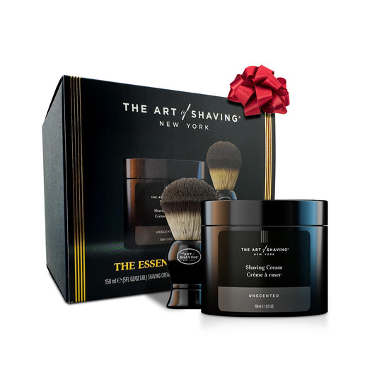 The Art of Shaving Icon Duo Kit – Unscented Shaving Cream (5 oz) and Shaving Brush – Prevents Shaving Burn for the Perfect Shave – Safe for Sensitive Skin