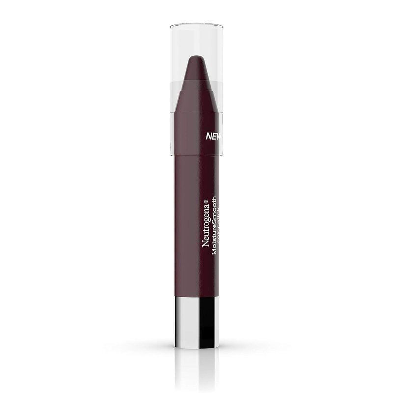Neutrogena MoistureSmooth Color Stick - Moisturizing Lipstick with Shea Butter & Fruit Extracts | 180 Deep Plum, 0.011 oz (Pack of 2)