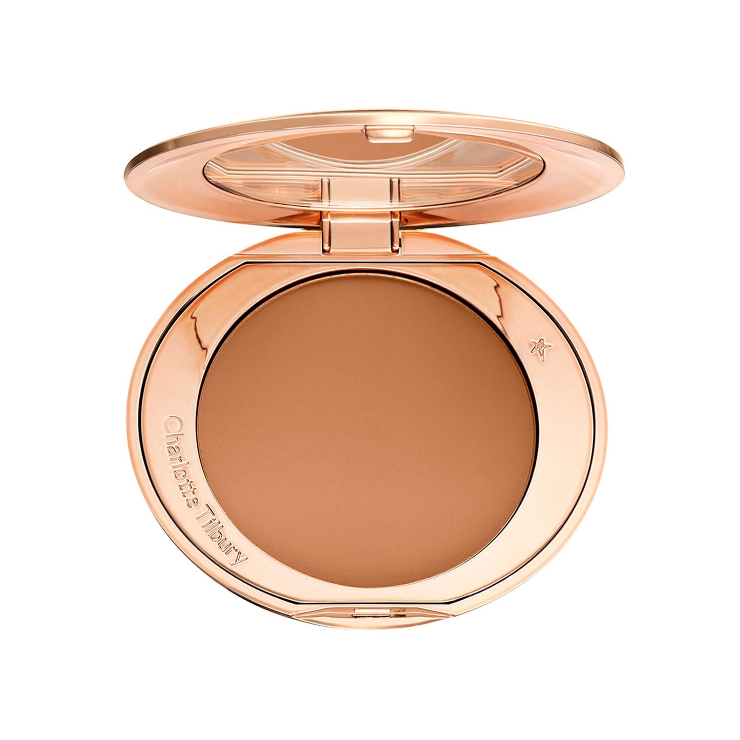 Charlotte Tilbury Airbrush Flawless Finish Setting Powder - Pore-Blurring Pressed Powder for Face Makeup to Minimize Shine with a Soft-Focus Finish - 4 Deep