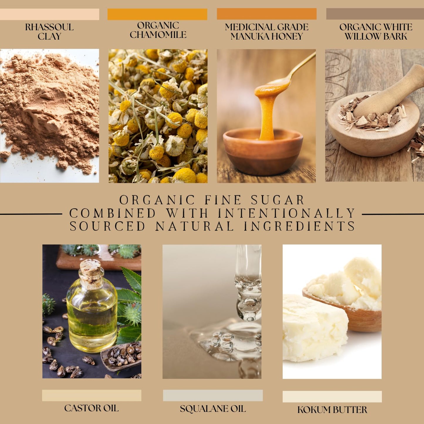Emulsified Face Sugar Scrub - Organic Chamomile & White Willow Bark | Gentle Exfoliant for Dry, Sensitive, Acne-Prone Skin