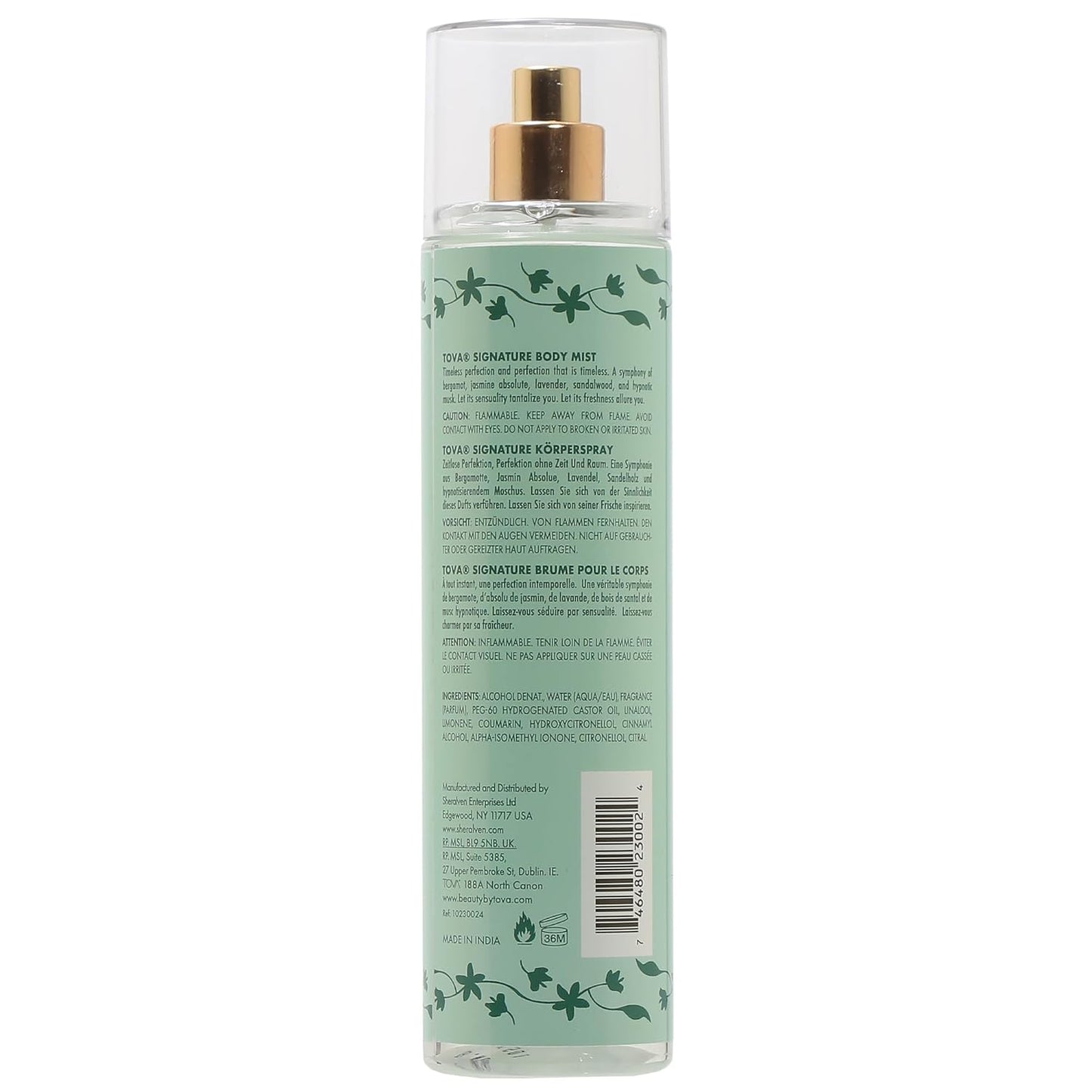 Tova Signature Body Mist - Long-Lasting Floral Perfume Spray for Women | Jasmine, Bergamot & Sandalwood - 8 fl oz