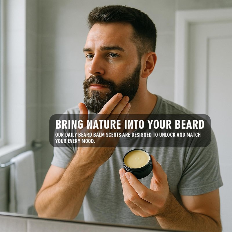 FEBOTE Biotin Beard Growth Balm for Men – Conditioning Balm with Castor, Shea & Jojoba Oils to Condition, Soften & Thicken Facial Hair – Non-Greasy, Sandalwood Scent – 2 oz Grooming Kit