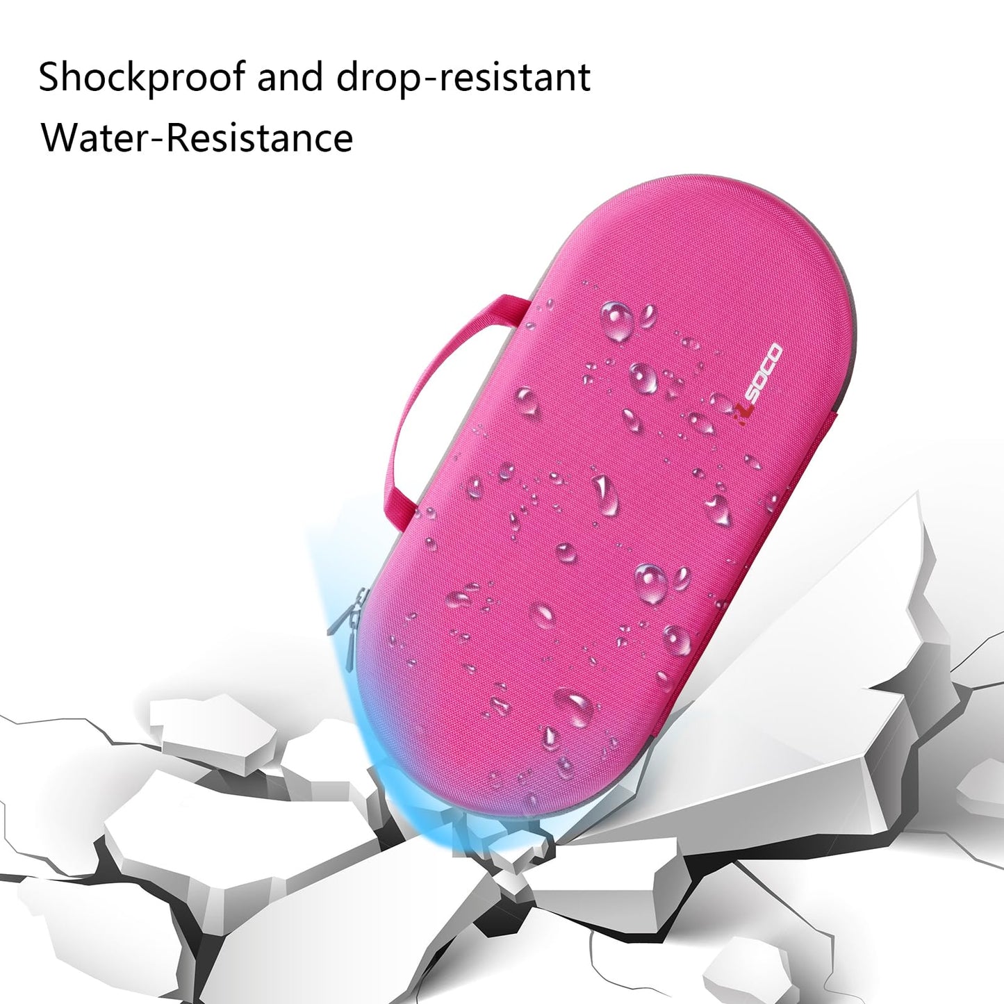 RLSOCO Carrying Case for Dyson Airwrap i.d./Airwrap Co-anda2x Multi-Styler and Dryer - Fits 4pcs Long Barrels or Short Barrels - Pink (Case Only,Hair Styler is not Included)