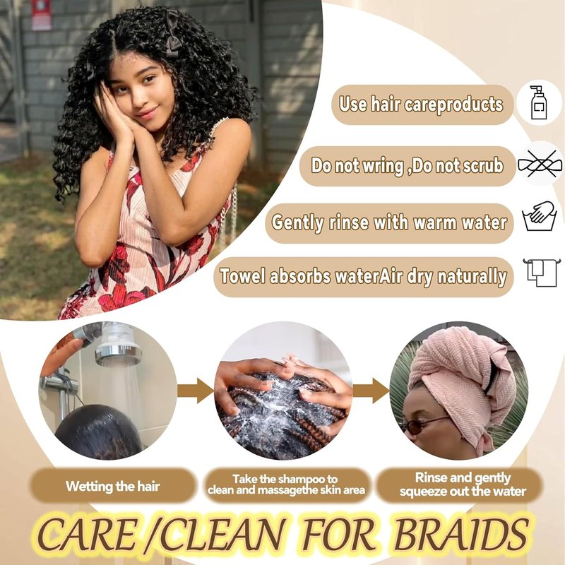 Human Boho Braiding Hair - 120g Deep Wave Bulk Curly Bundles | 16 Inch No Weft for Braids