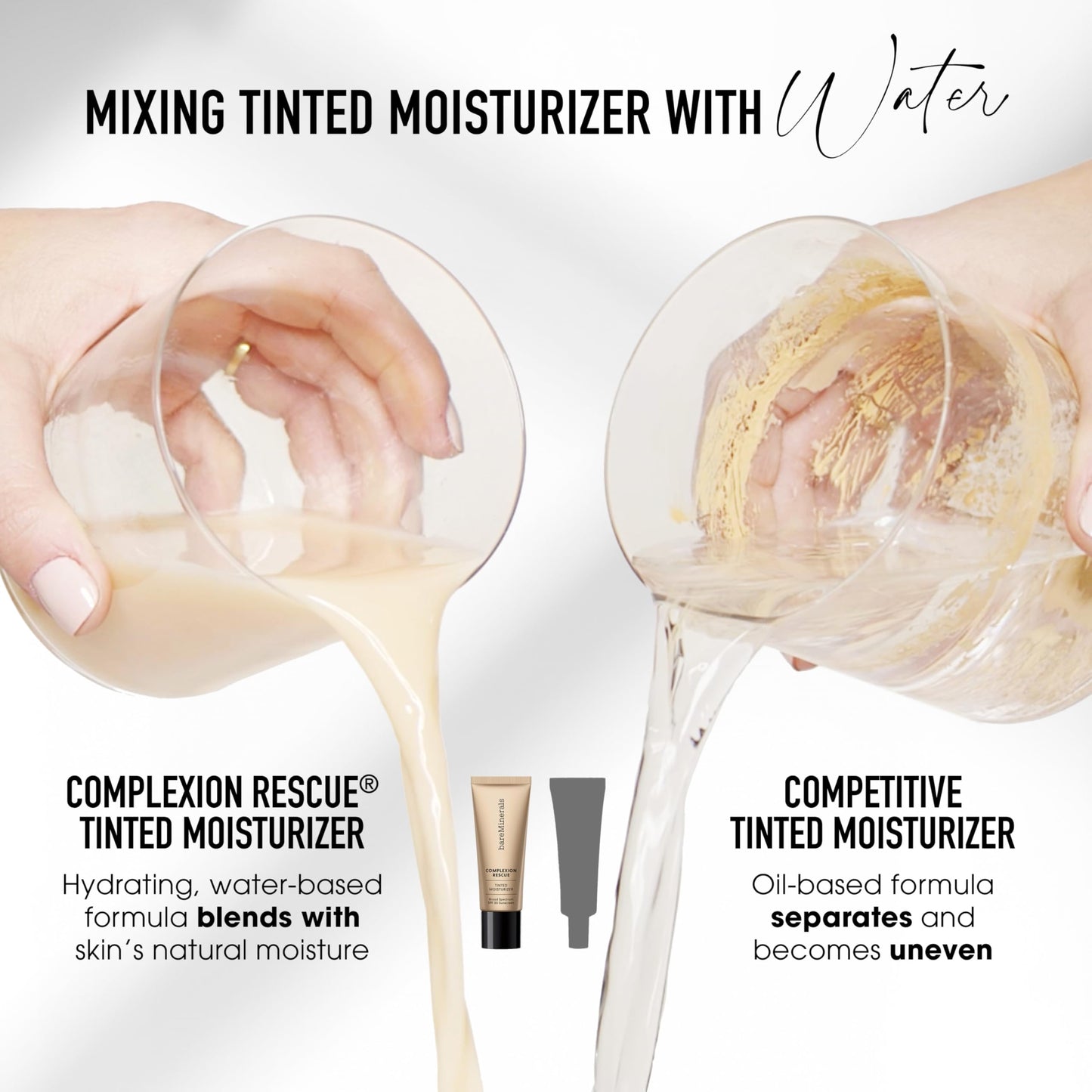 bareMinerals Complexion Rescue Tinted Moisturizer SPF 30 - Tinted Mineral Sunscreen for Face with Hyaluronic Acid + Squalane - 24HR Hydrating, Dewy Hydrating Skin Tint - Sienna 10 (1.18 oz)