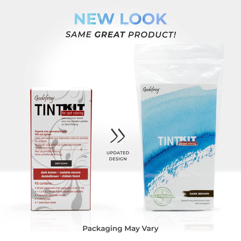 Godefroy Hair Color Tint Kit - Medium Brown for 100% Gray Coverage | 20 Applications, DIY Root Touch-Up
