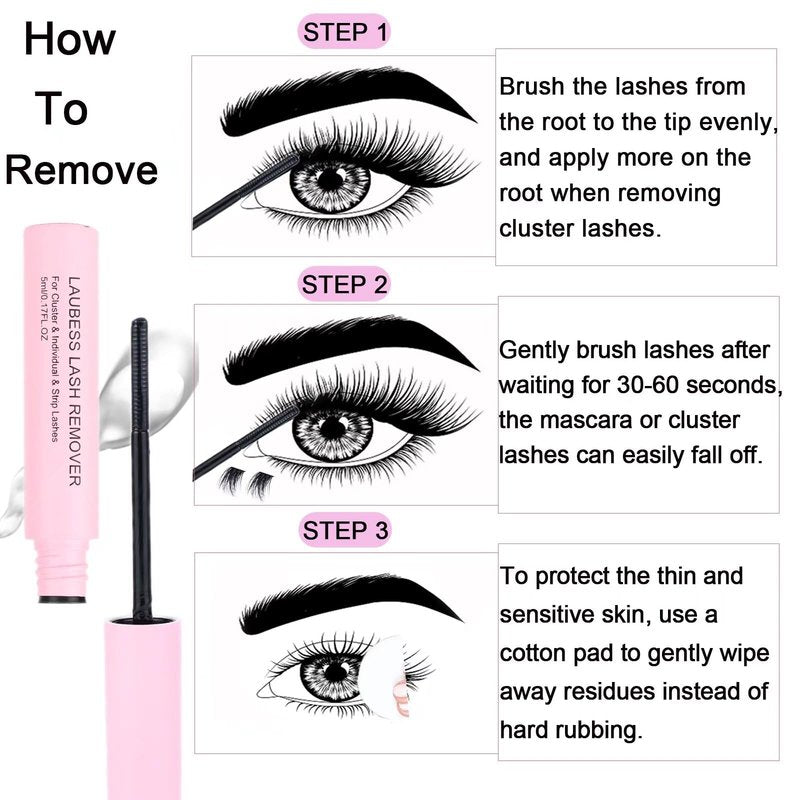 Lash Extension Kit 40D Clusters With Bond, Seal, Remover, Tweezers, Brush - DIY Individual Eyelashes Waterproof Set (40D-0.07D-9-16Mix)