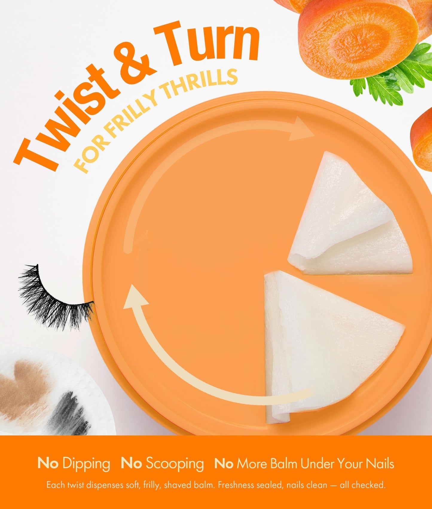 KAHI Cleansing Balm Nourish Care Carrot - Makeup Remover Balm with Carrot Seed Oil, Shea Butter & Cranberry Scrub - Gentle Exfoliating Korean Skincare 1.69 oz