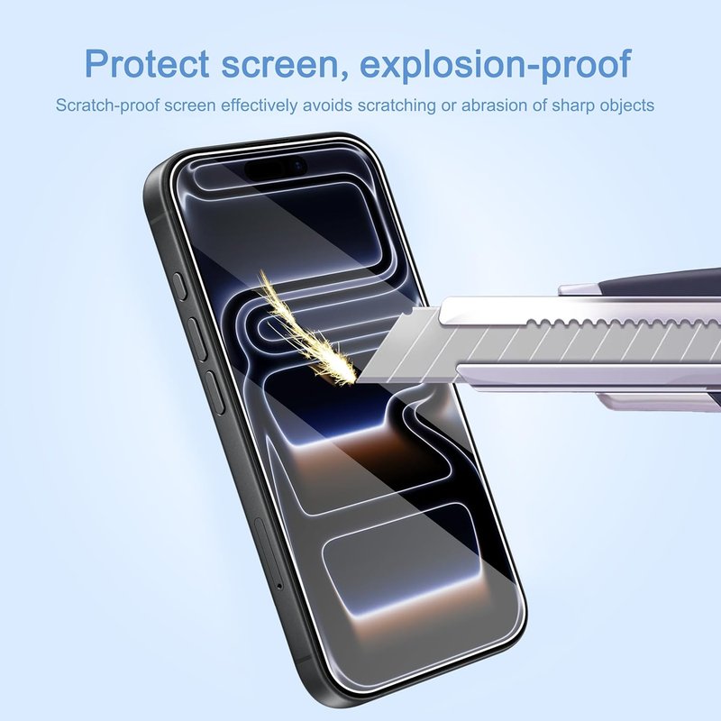 Ailun 3-Pack Tempered Glass Screen Protector for iPhone 17 Pro Max - 6.9 Inch, Installation Frame, Case Friendly