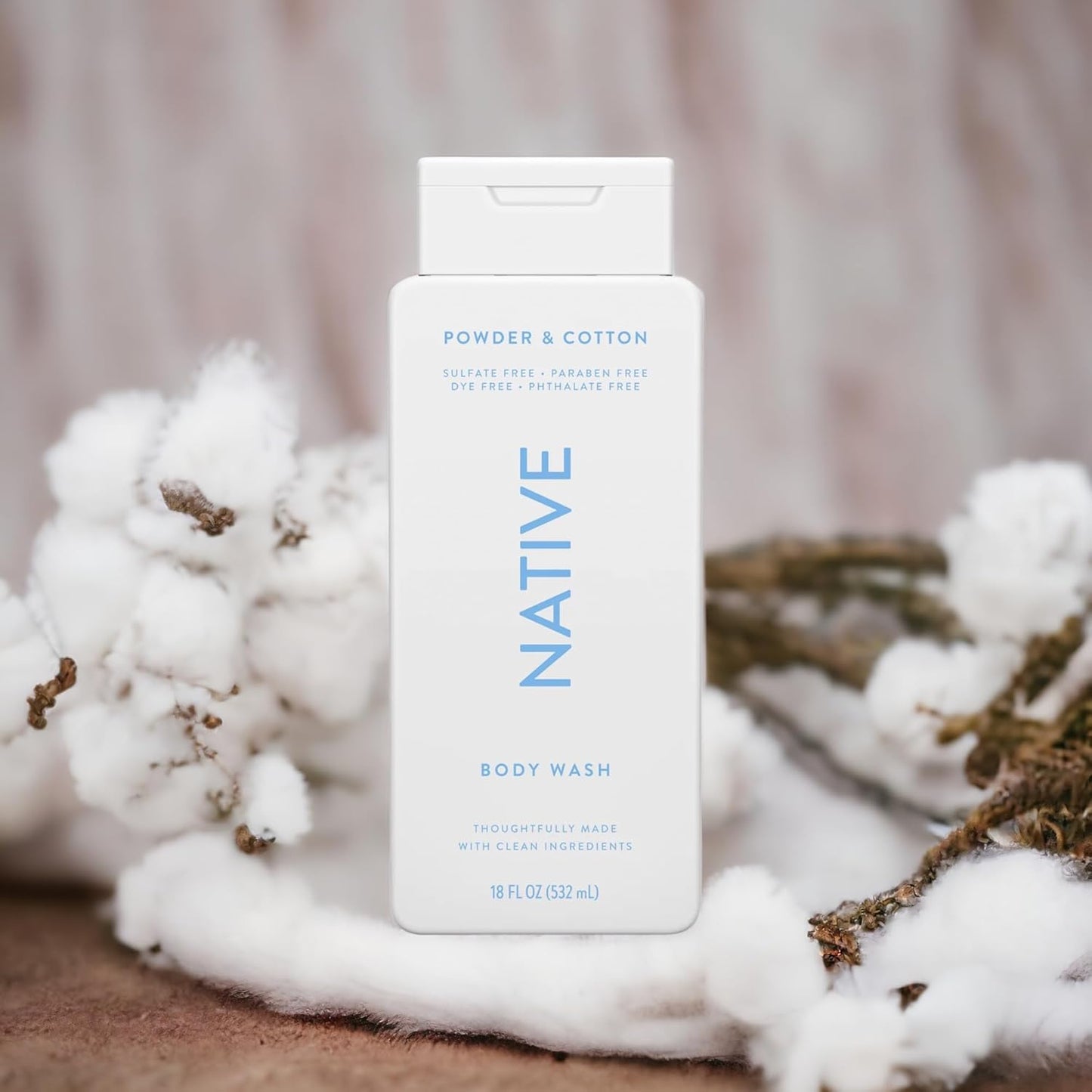 Native Body Wash for Men & Women - Sulfate & Paraben Free | Hydrating Clean Ingredients, 18 oz (Pack of 2)