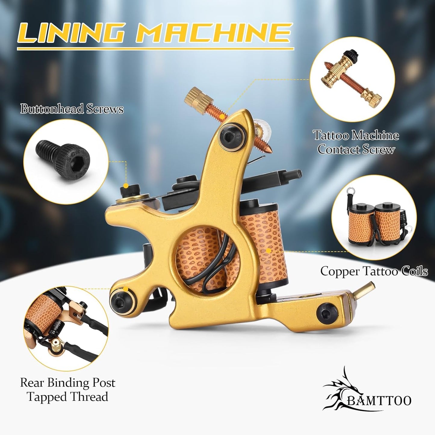 Tattoo Coil Machine Kit - Complete 2 Set Tattoo Gun with Power Supply & Needles | Ideal for Beginners and Artists