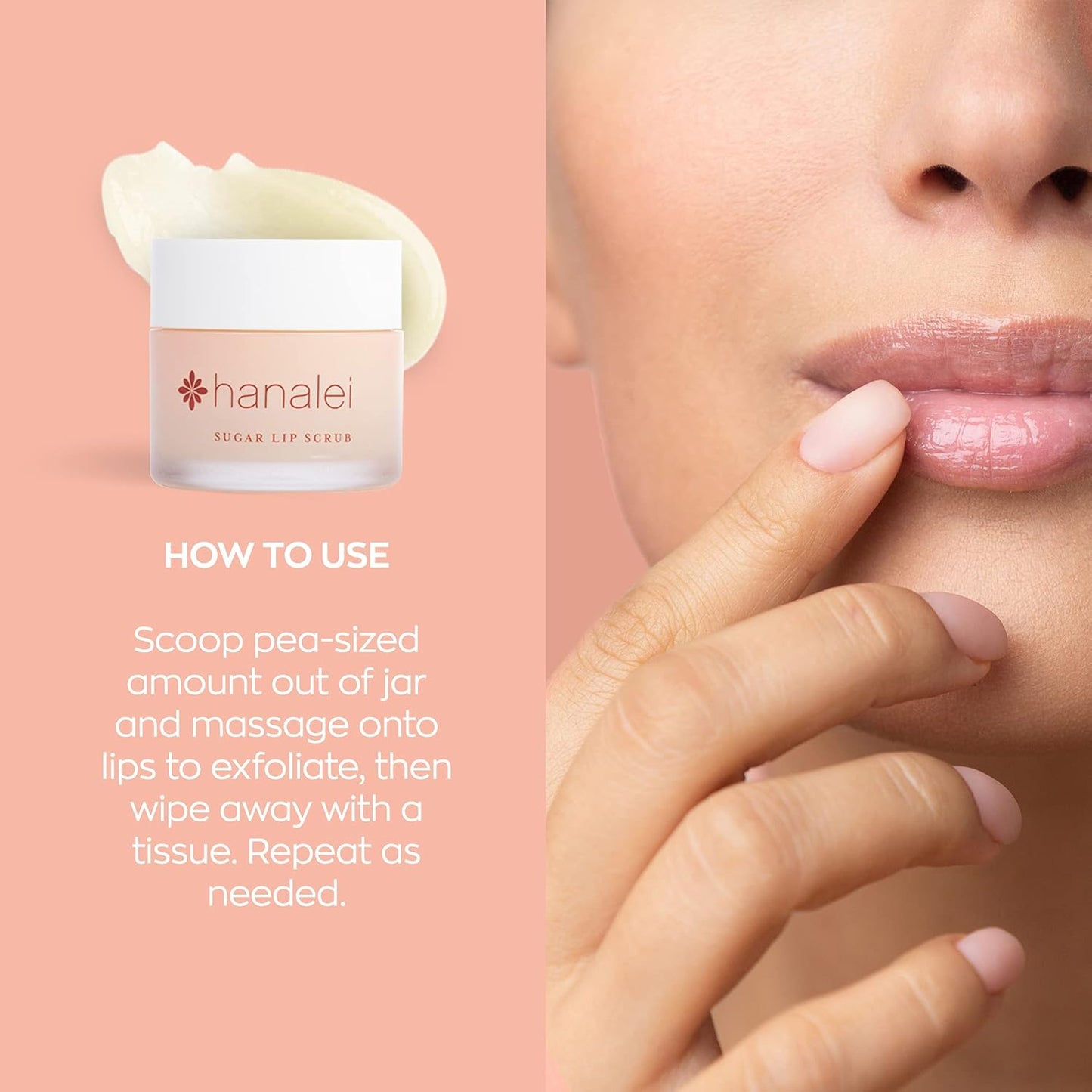 Hanalei Sugar Lip Scrub & Treatment Bundle - Raw Cane Sugar & Kukui Nut Oil | Mauve Pink