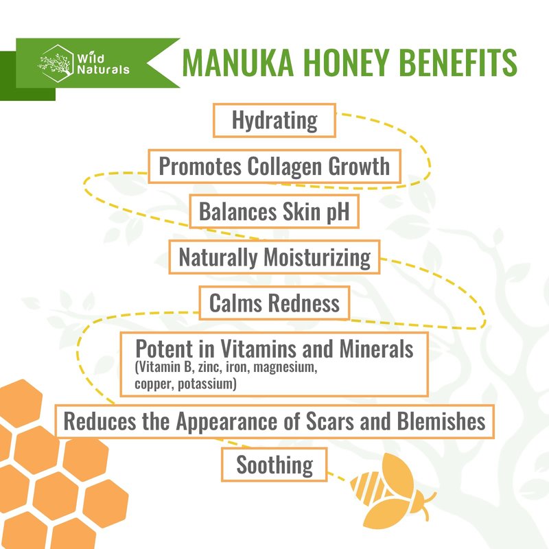 Wild Naturals Manuka Honey Shampoo for Eczema & Psoriasis – Hydrating Sulfate-Free with Aloe Vera & Coconut Oil – Moisturizing Shampoo for Dry, Itchy Scalp
