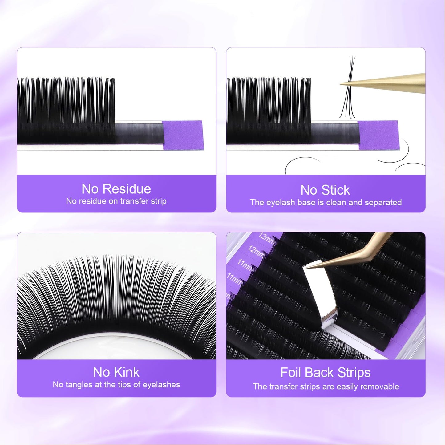 NAGARAKU Classic Individual Lashes 0.05 D 11/12/13/14/15mm 5 Trays/Pack