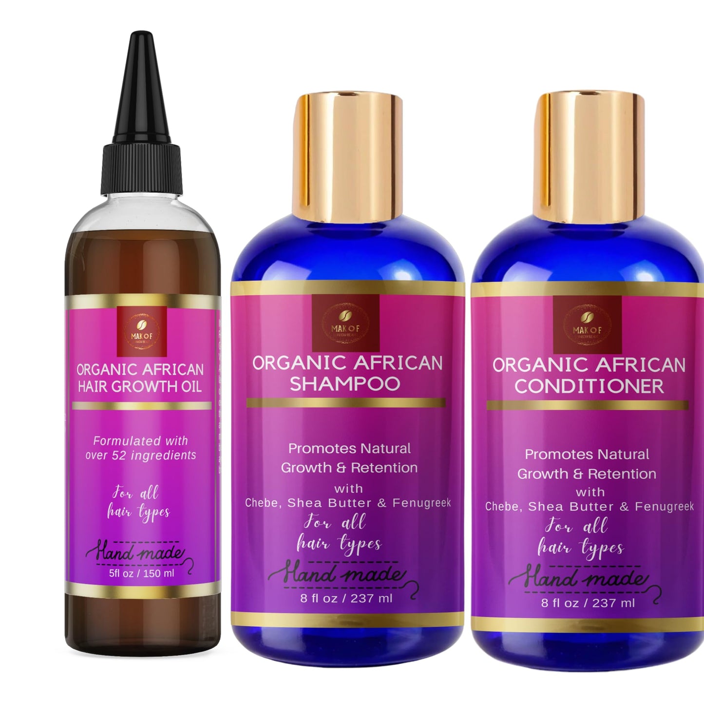 Fenugreek- Shea Butter Shampoo and Conditioner Hair Growth, moisturizing, length retention, stop Breakage. 16 oz