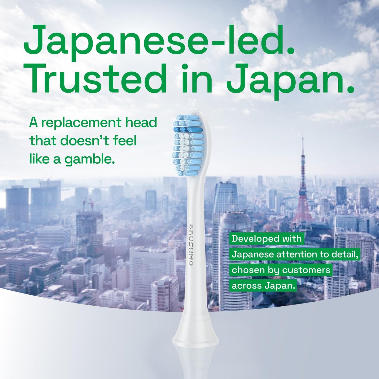 Brushmo Gum Care Sensitive Replacement Toothbrush Heads, Compatible with Philips Sonicare Click-on Toothbrush Handles, 8 Standard Heads, Extra Soft Dupont Bristles for Sensitive Teeth, BM658, White
