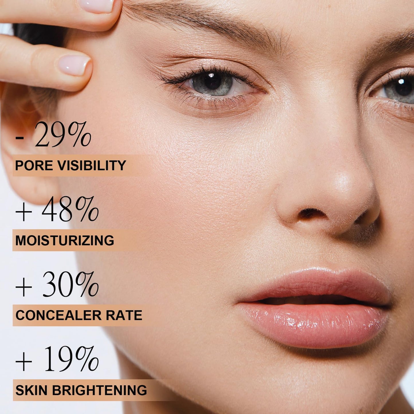 Airbrush Foundation Makeup Spray, Long-lasting Silky Mist Foundation Spray with Brush, Flawless Coverage Foundation for Smooth Radiant Skin, Formula Breathable Moisturizing Makeup (03 Nude)