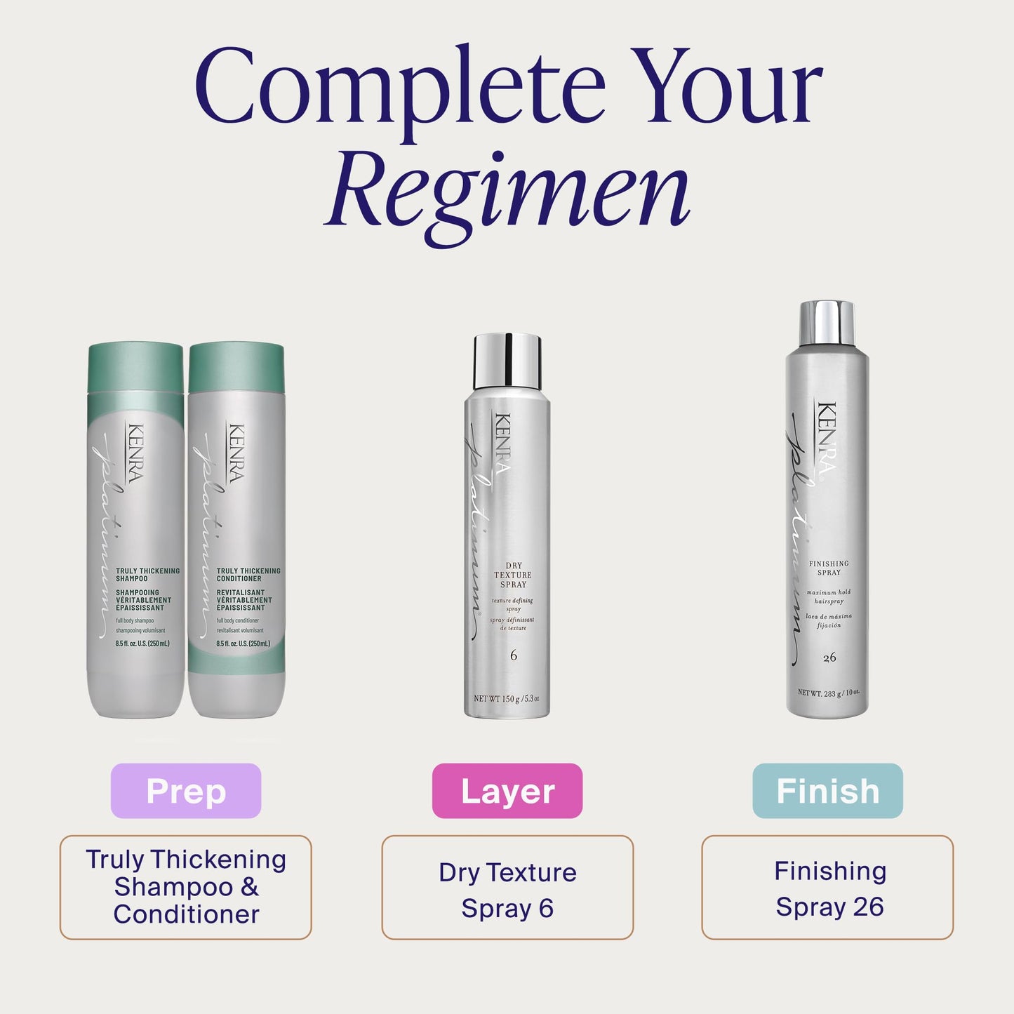 Kenra Platinum Dry Texture Spray 6 | Defining Styler | Increases Fullness | Absorbs Oils & Impurities | Ultra-Lightweight, Non-Drying Formulation | All Hair Types | 5.3 oz