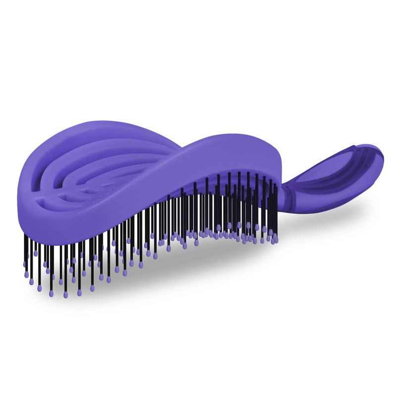 NuWay DoubleC Pro Professional Detangling Hair Brush – Patented Double Curve Scalp Care Brush for Gentle Detangling, Blow-Dry Styling & Wet or Dry Hair (Hyacinth)