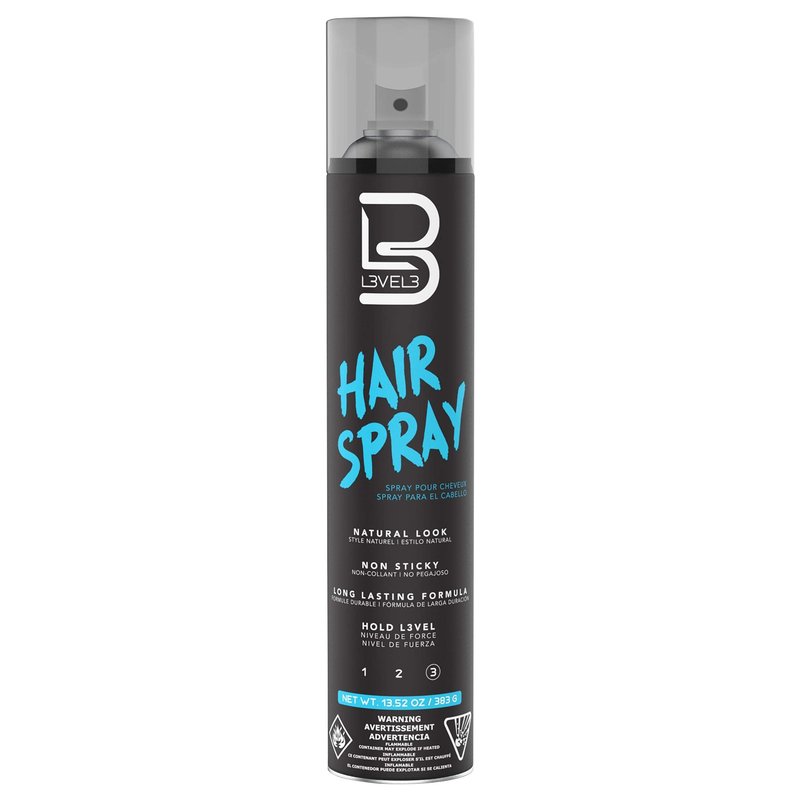 L3 Level 3 Hair Spray - Long Lasting and Strong Hold - Great for Men and Women - Level Three - Suitable for All Hair Types (Hair Spray, 12.95 Fl Oz (Pack of 1)