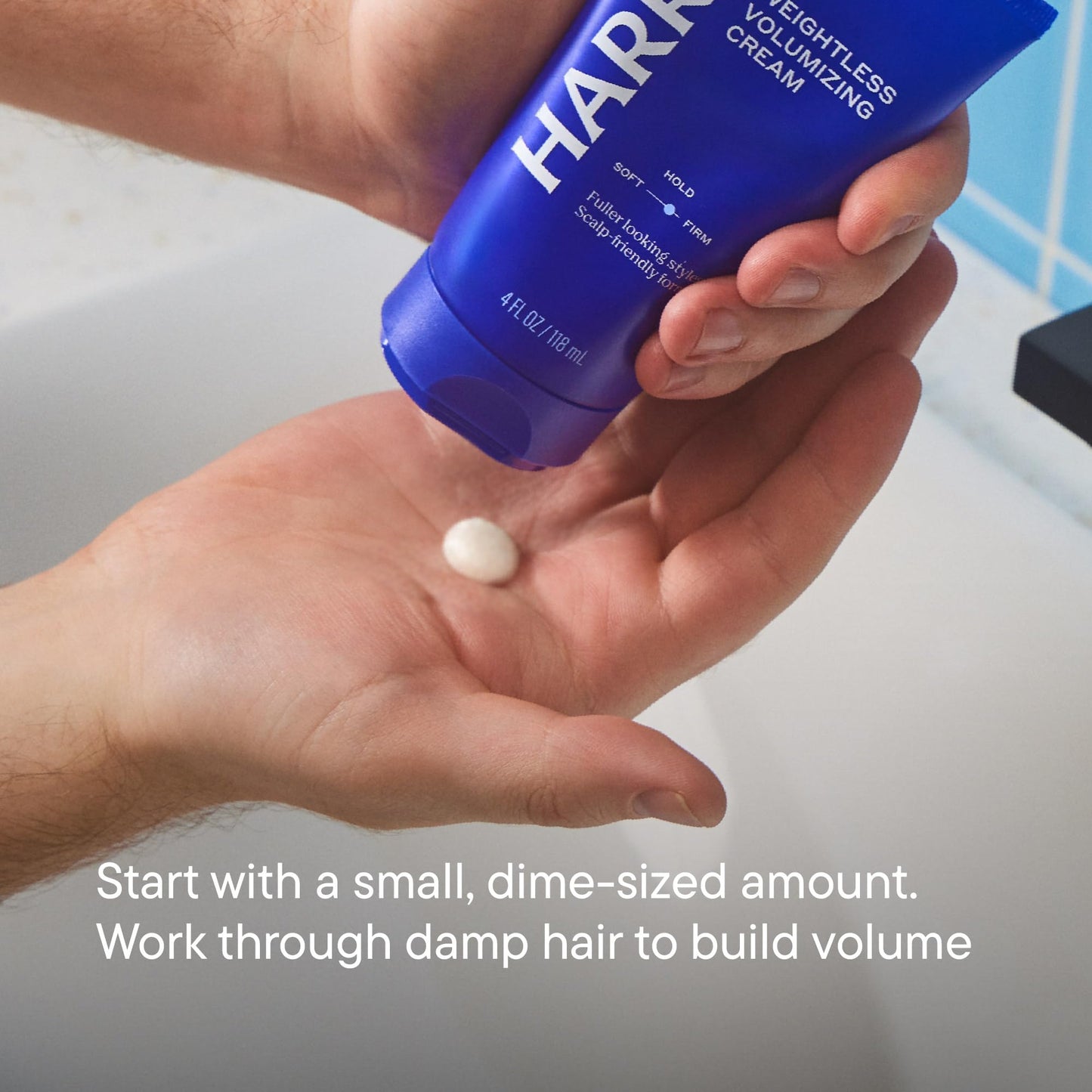Harry's Weightless Volumizing Cream for Men - 4 fl oz - Lightweight Men's Hair Cream for Thin or Fine Hair