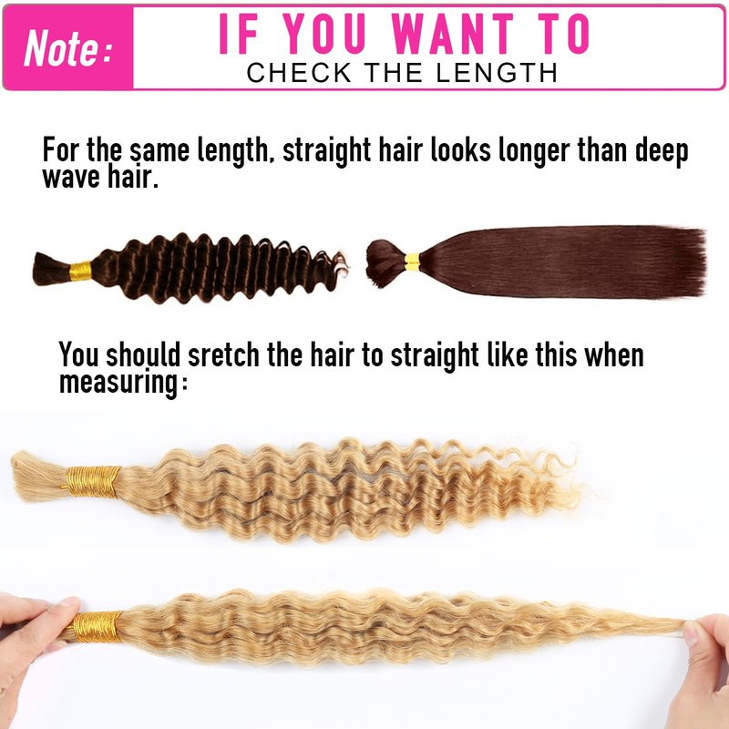 Afrodiva Human Braiding Hair for Boho Braids Brown Deep Wave Bulk Human Hair for Braiding Wet and Wavy Micro Braiding Human Hair 2 Bundles No Weft Curly Braiding Hair Extensions (20 Inch, 100g)
