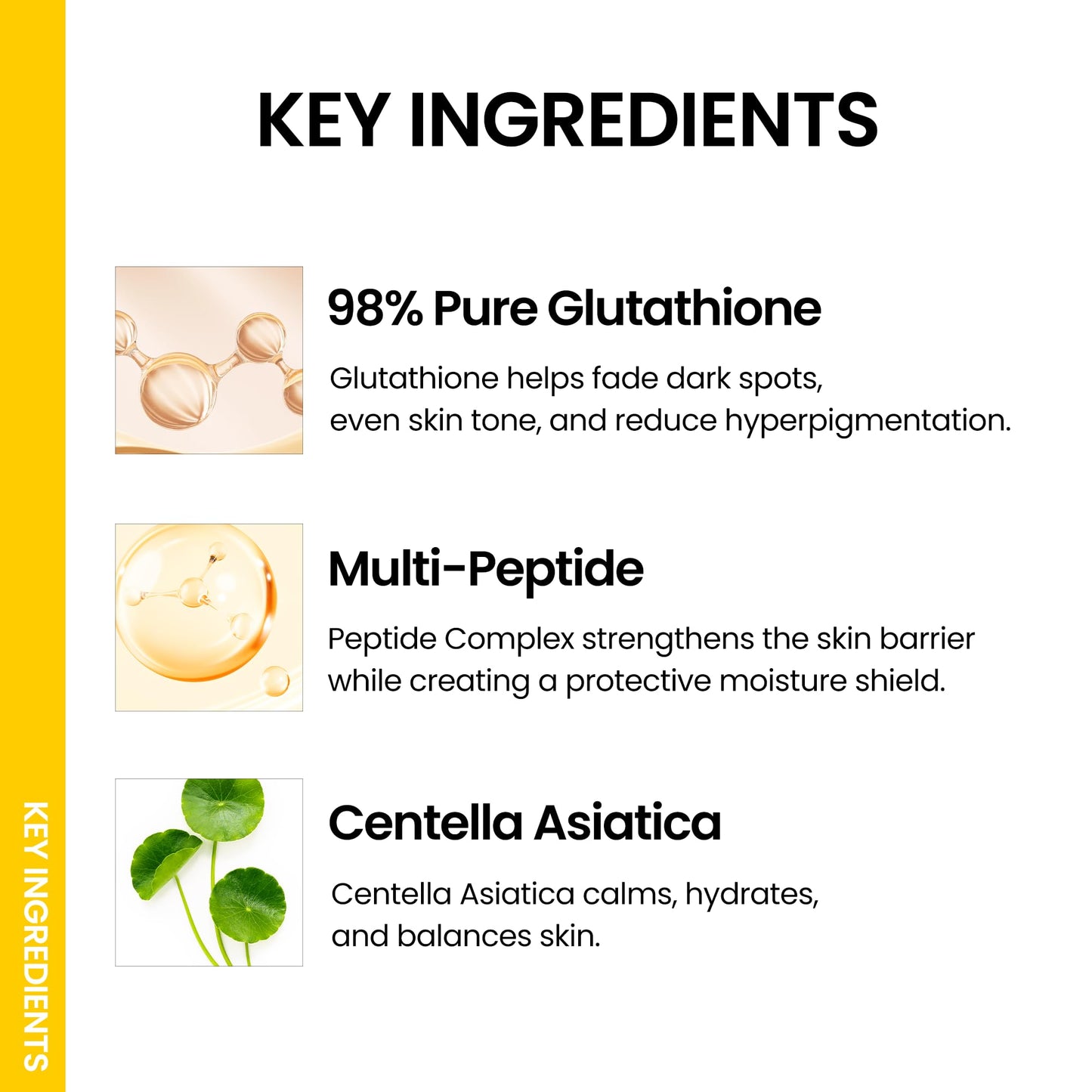 ONGREDIENTS Skin Barrier Glow Mist, Dual-Layer Facial Mist, 98% Pure Glutathione, Multi-Peptide, Centella, Ultra-Fine Spray, Cooling, Dry and Sensitive Skin, Korean Skin Care, 3.38 fl. oz. / 100ml